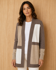 Mocha Edge to Edge 3 Tone Jacket Corfu Jeans