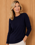 Dark Navy Plain Jersey Knit Corfu Jeans