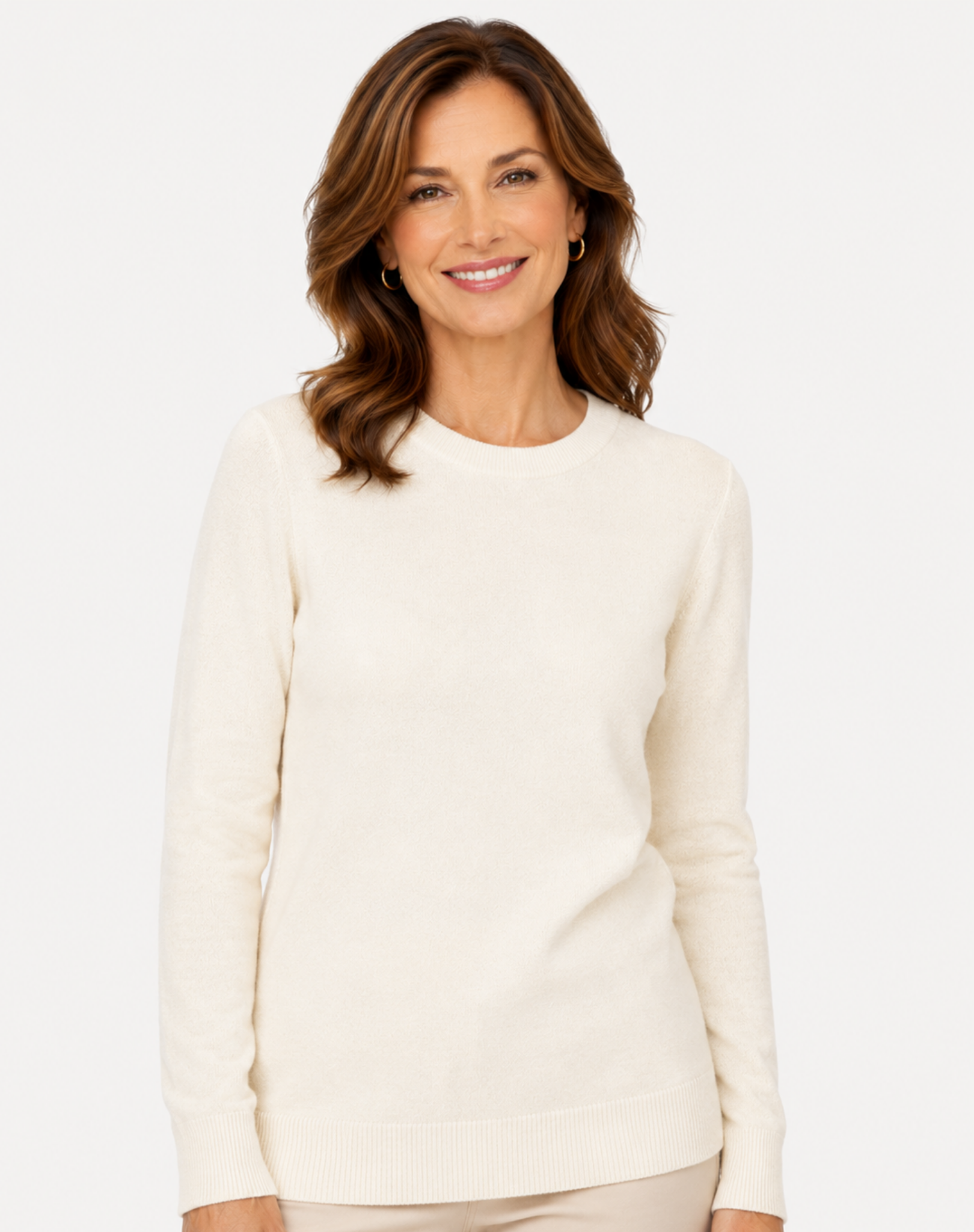 Ivory Plain Jersey Knit Corfu Jeans