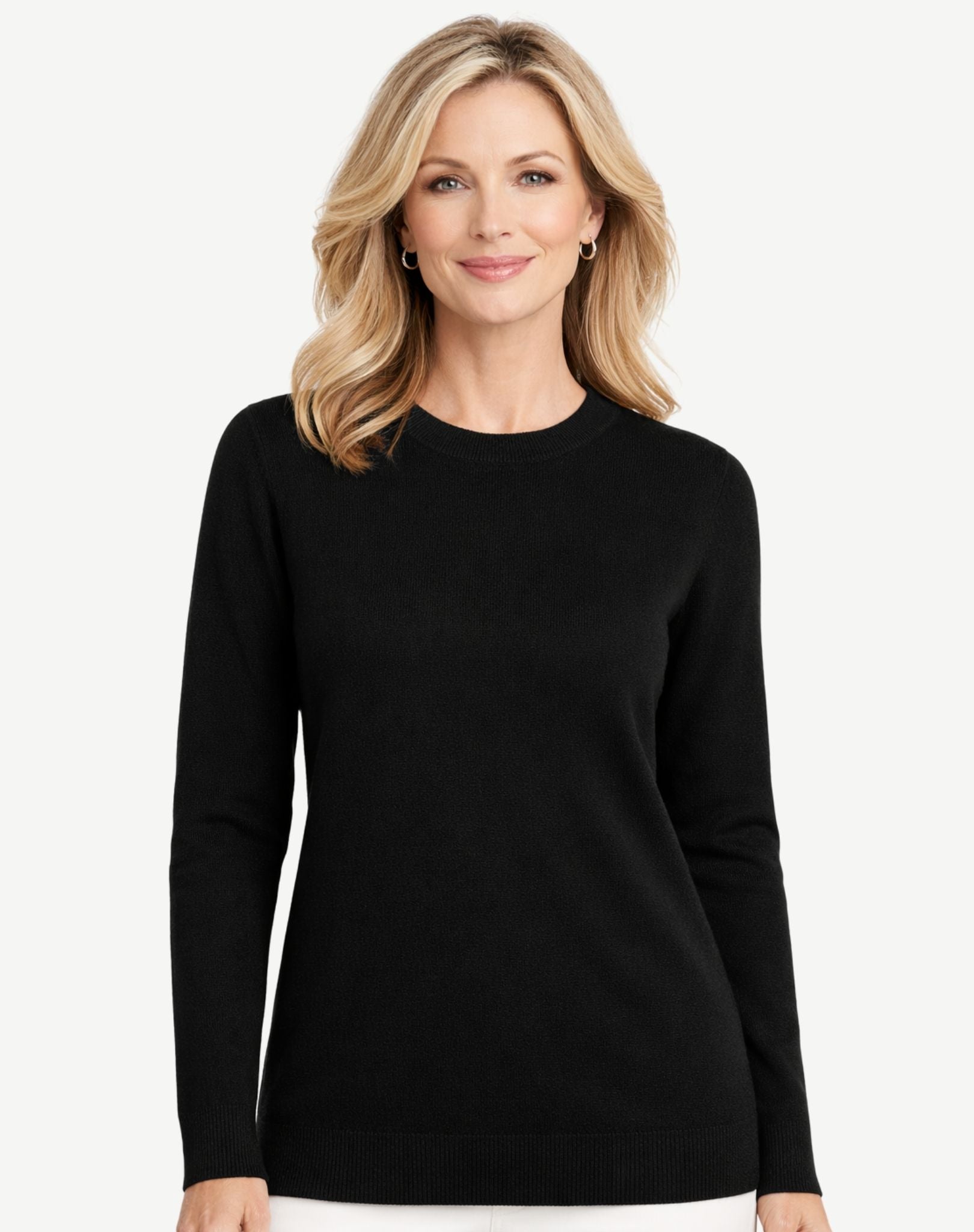 Black Plain Jersey Knit Corfu Jeans