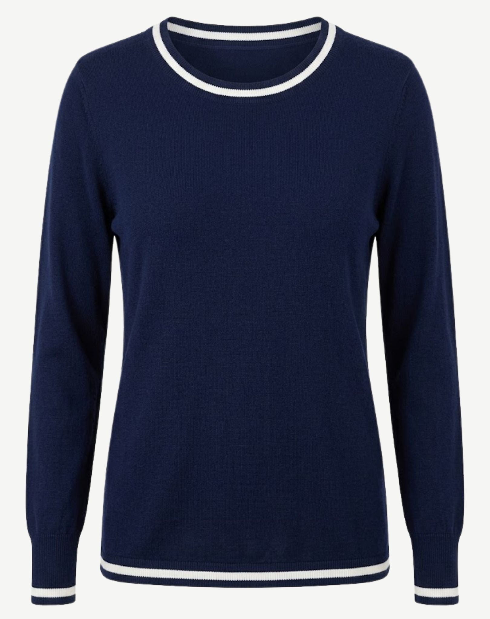 Navy Vanilla Stripe Plain Jersey Knit Corfu Jeans