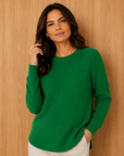 Clover Green Soft Knit Jumper Corfu Jeans