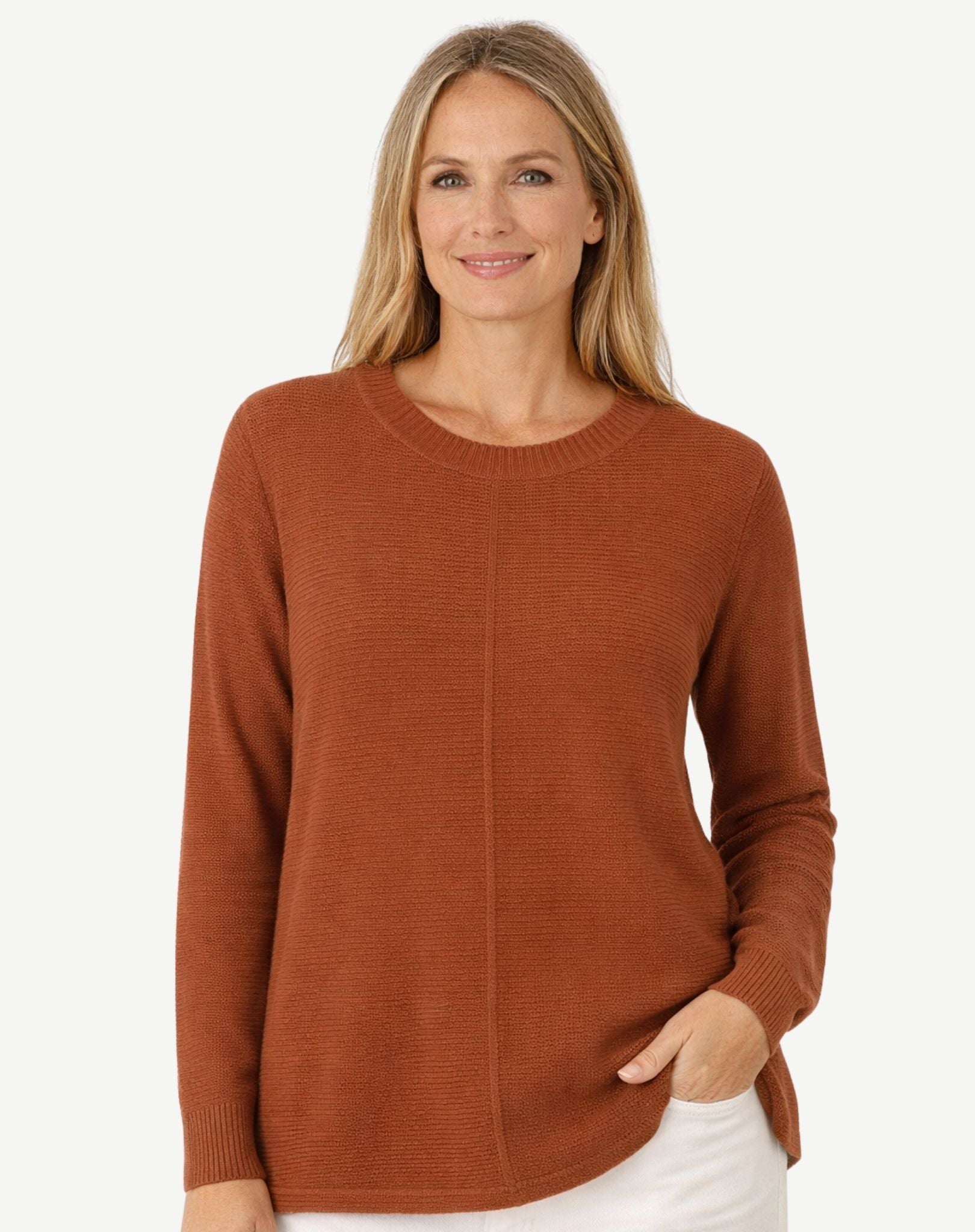 Chestnut Soft Knit Jumper Corfu Jeans