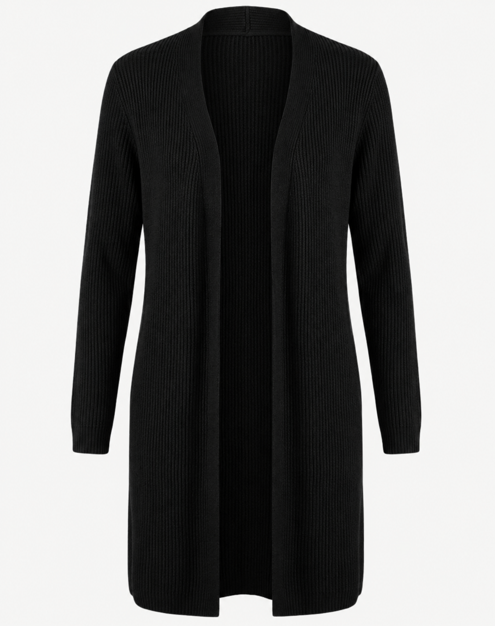 Black Soft Knit Longline Cardigan Corfu Jeans