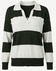 Olive Moss Polo Plain Jersey Knit Jumper Corfu Jeans