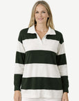 Olive Moss Polo Plain Jersey Knit Jumper Corfu Jeans