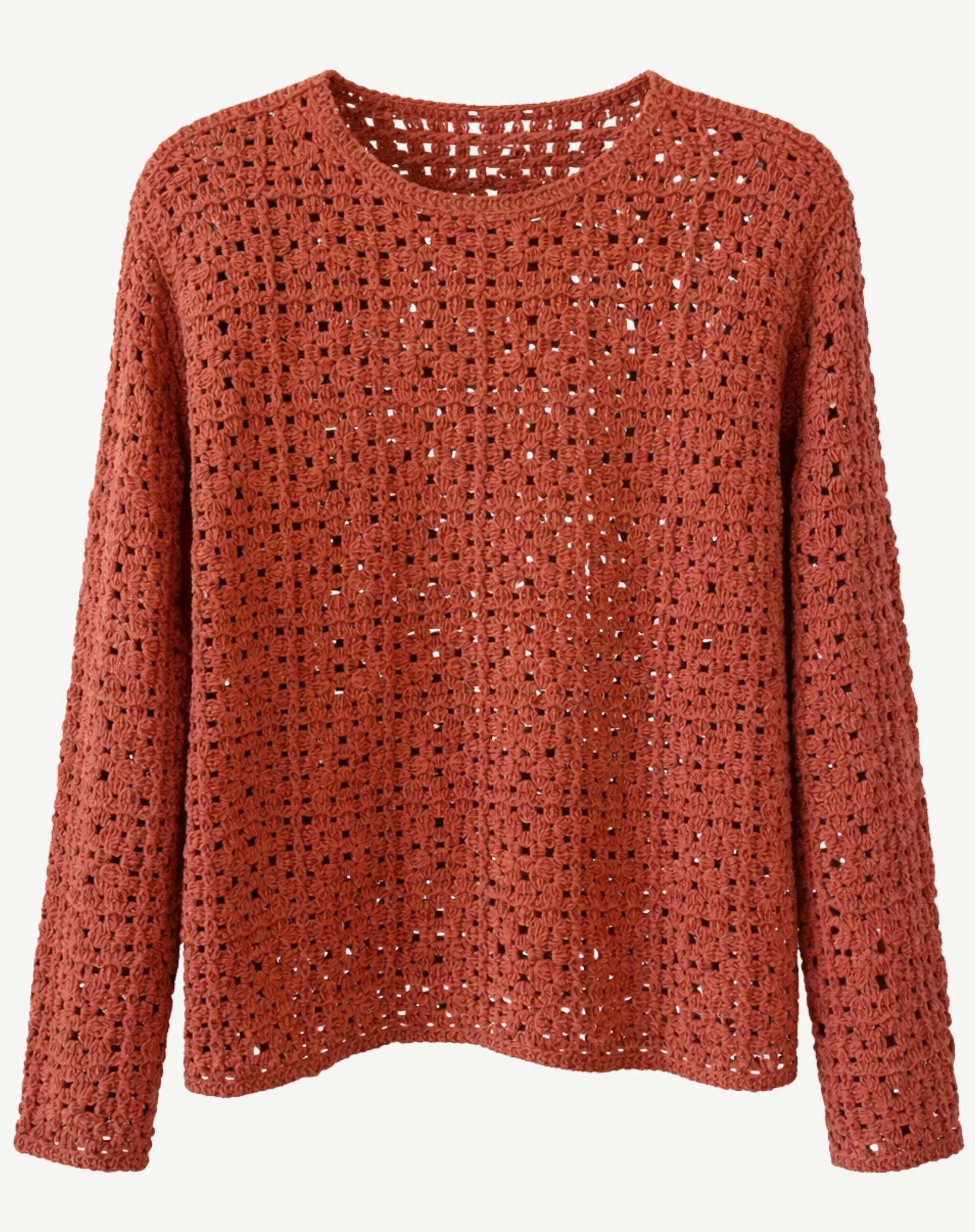 Caramel Crochet Chenille Knit Jumper Corfu Jeans