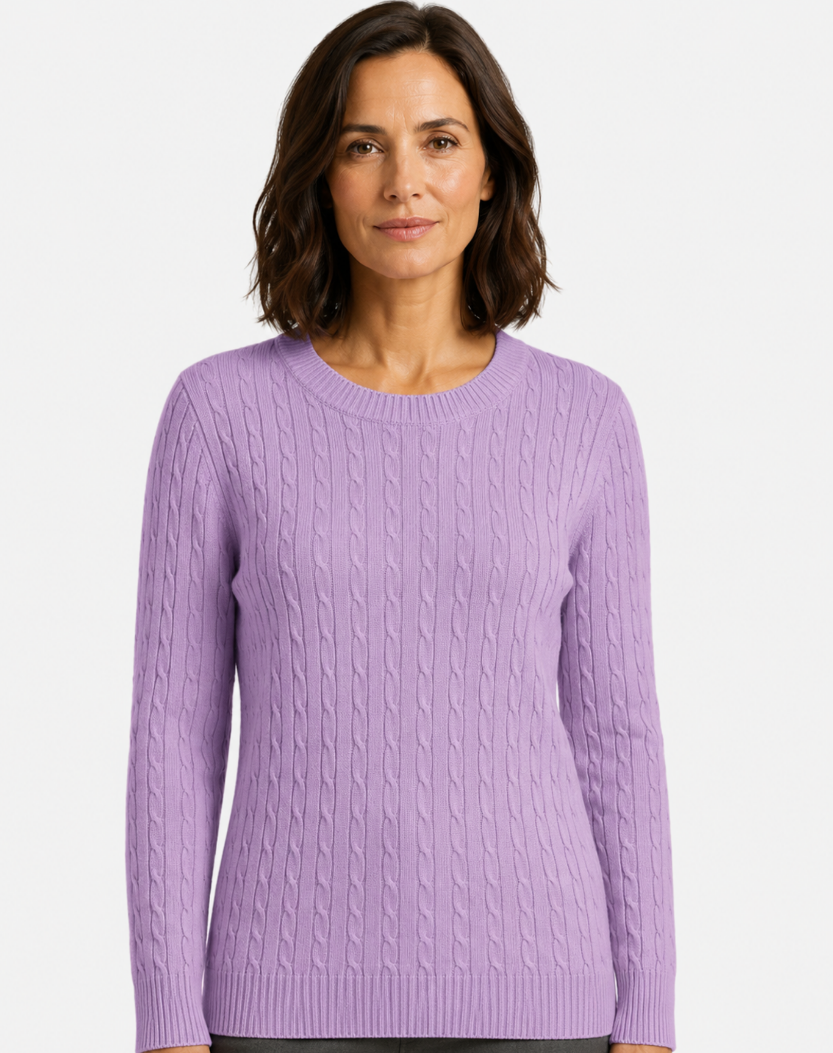 Violet Petal Cable Knit Jumper Corfu Jeans