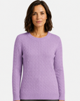 Violet Petal Cable Knit Jumper Corfu Jeans