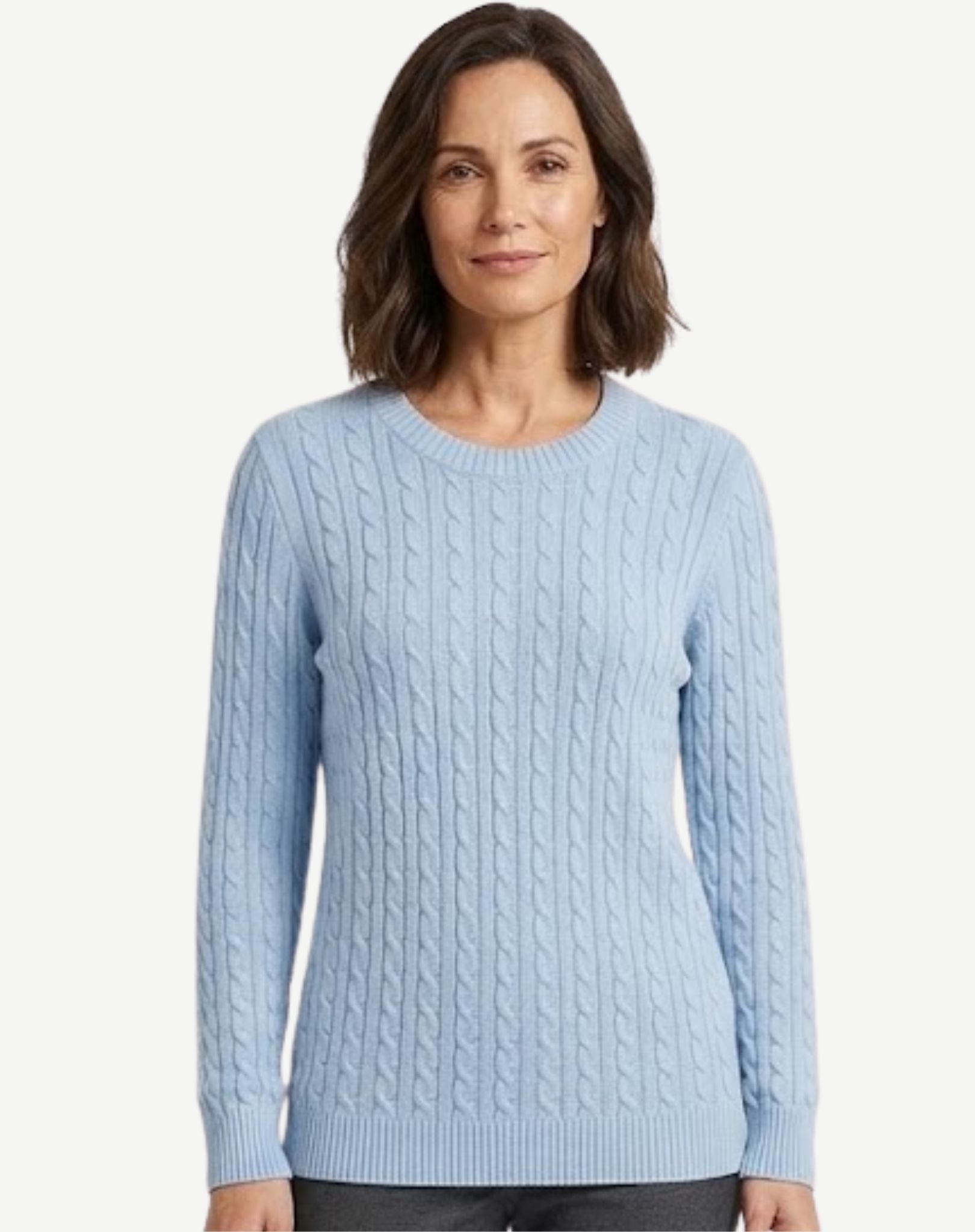 Chambray Cable Knit Jumper Corfu Jeans