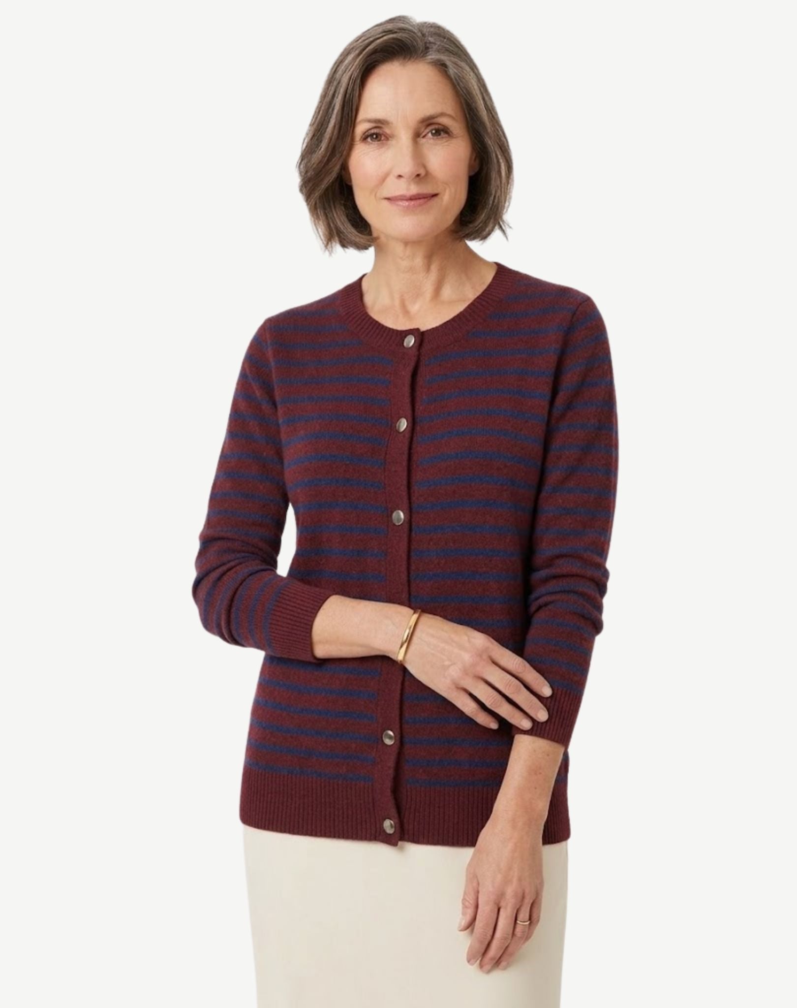 Mulberry Navy Striped Knit Cardigan Corfu Jeans