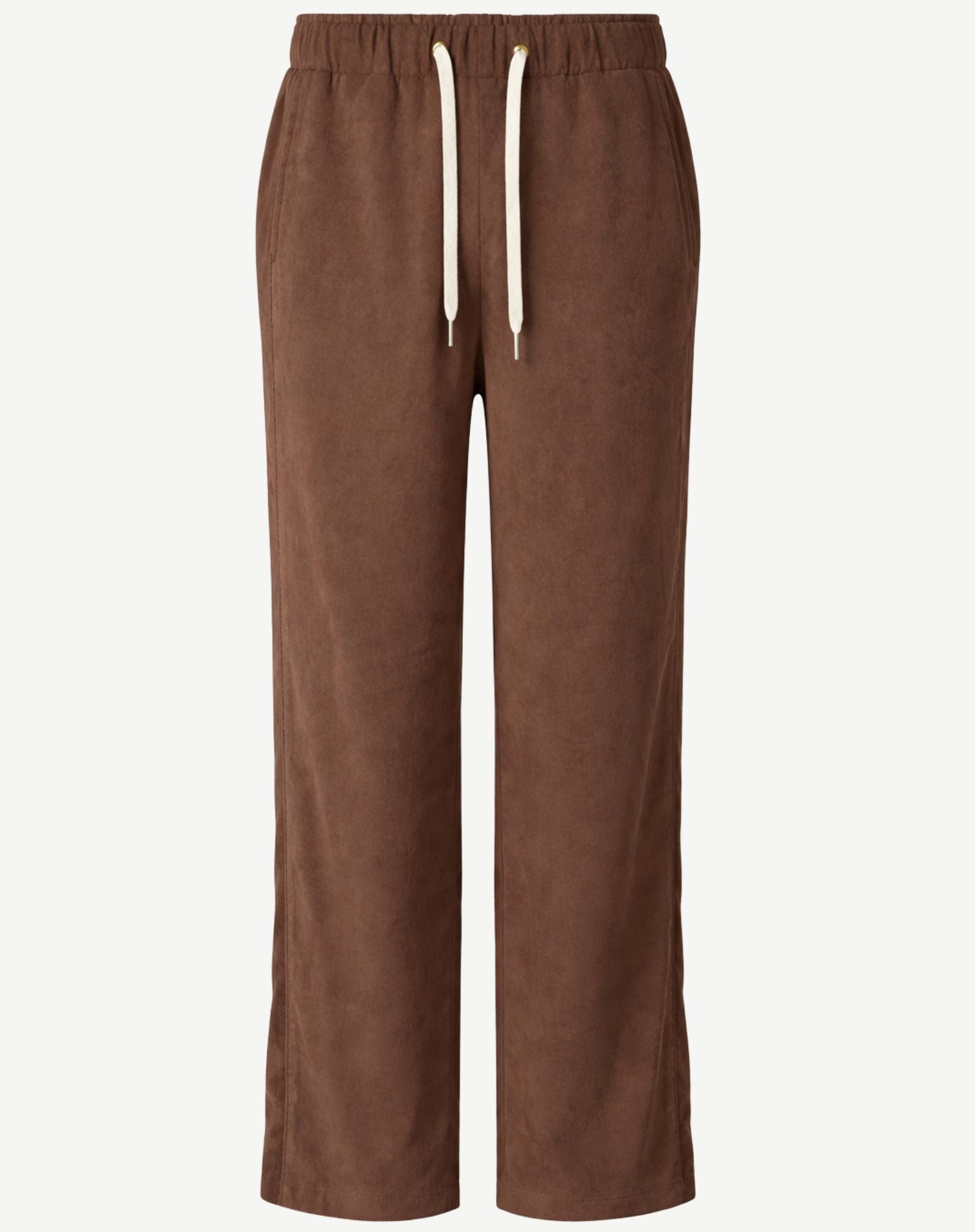 Coffee Bean Sueded Feel Pull-On Pants Corfu Jeans
