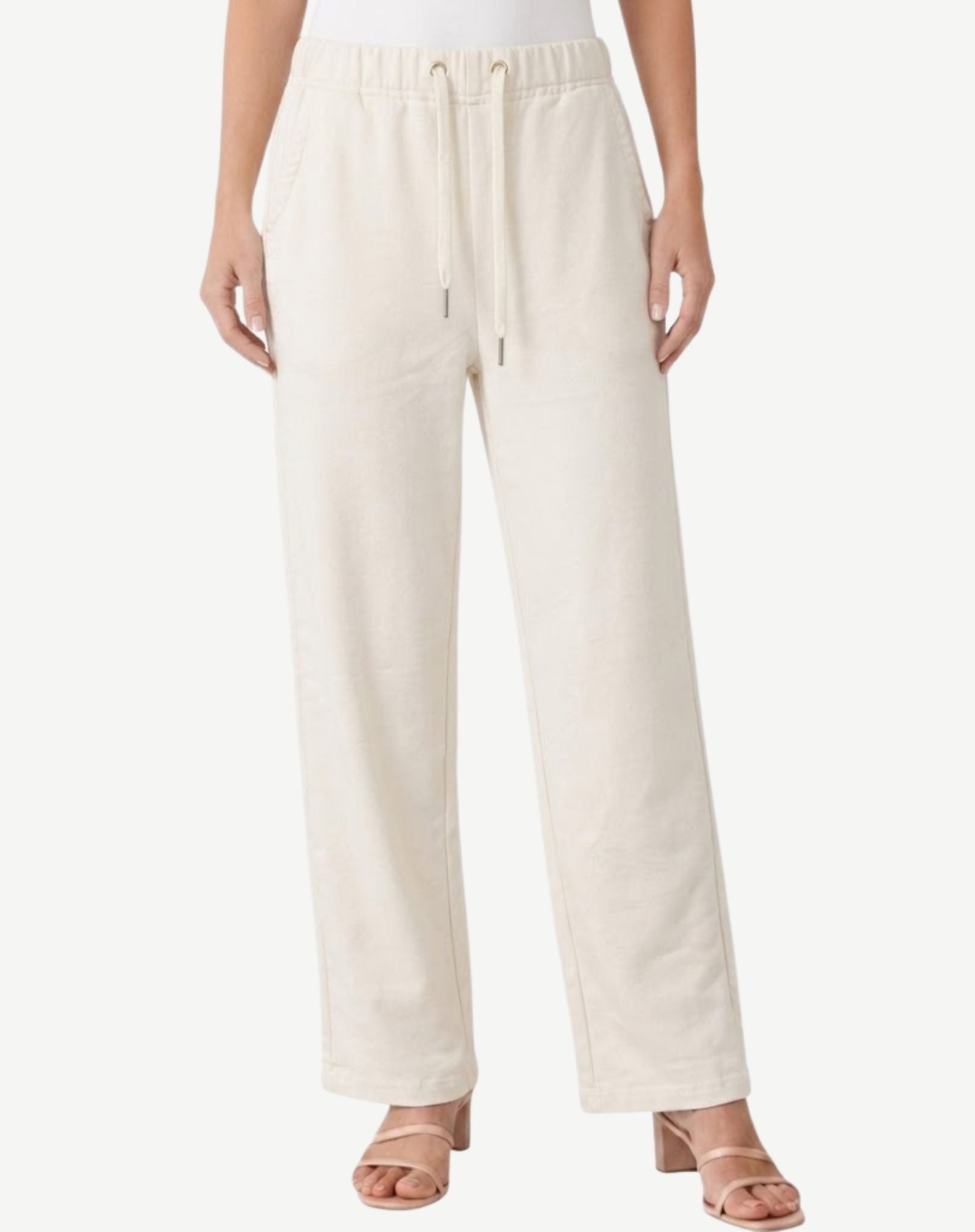 Ivory Sueded Feel Pull-On Pants Corfu Jeans