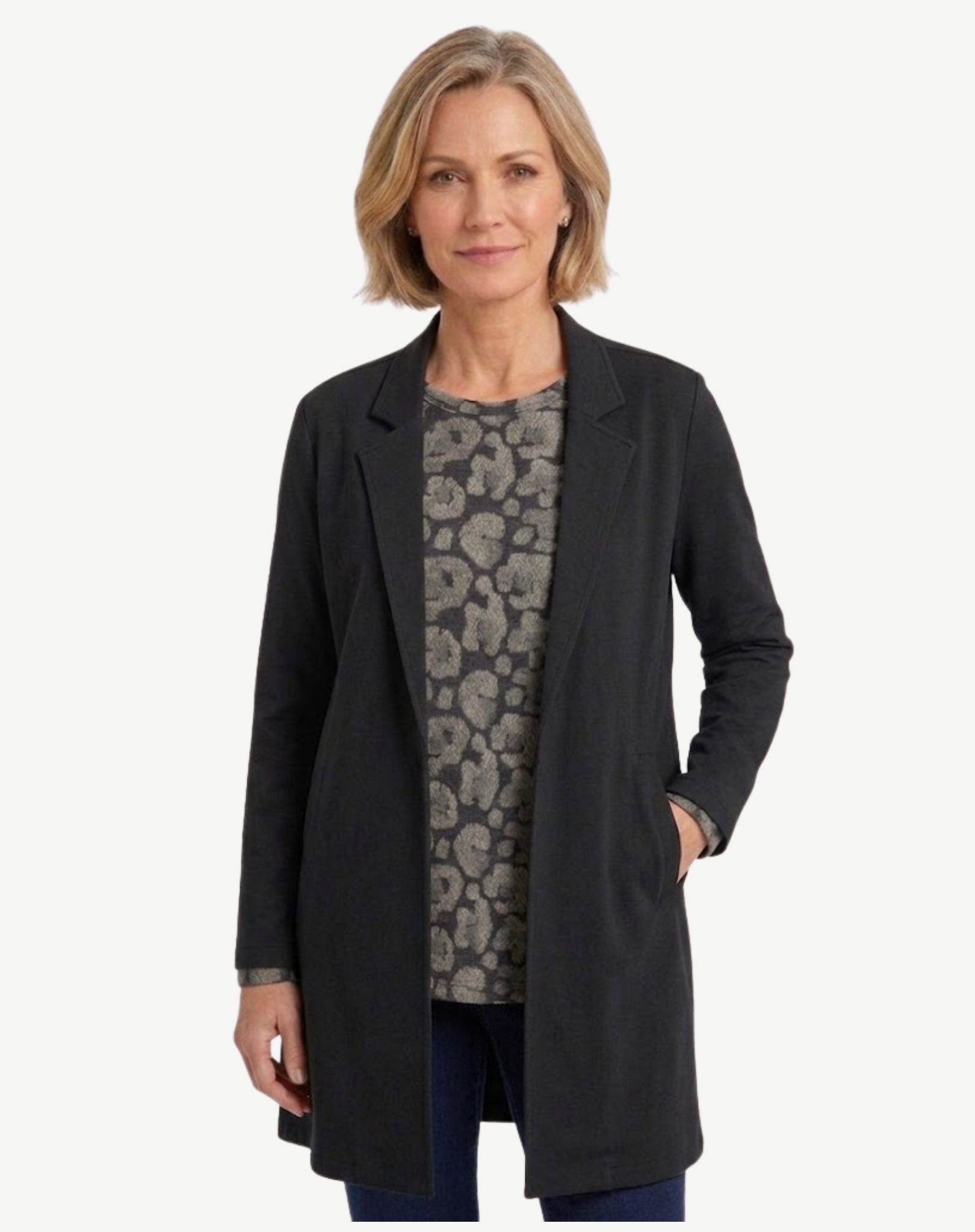 Black Ponte Di Roma Blazer Jacket Corfu Jeans