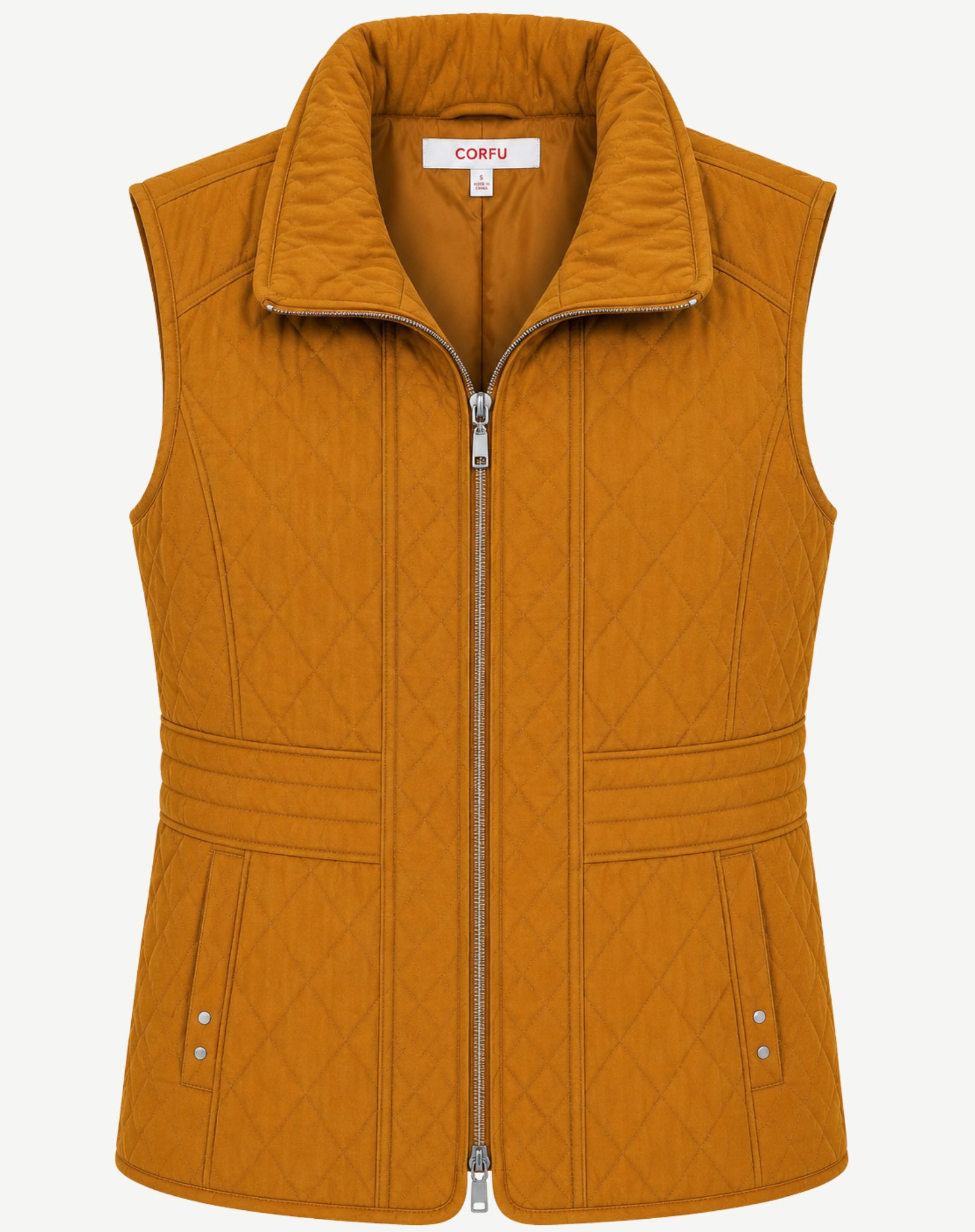 Amber Gold Poly Nylon Vest Corfu Jeans