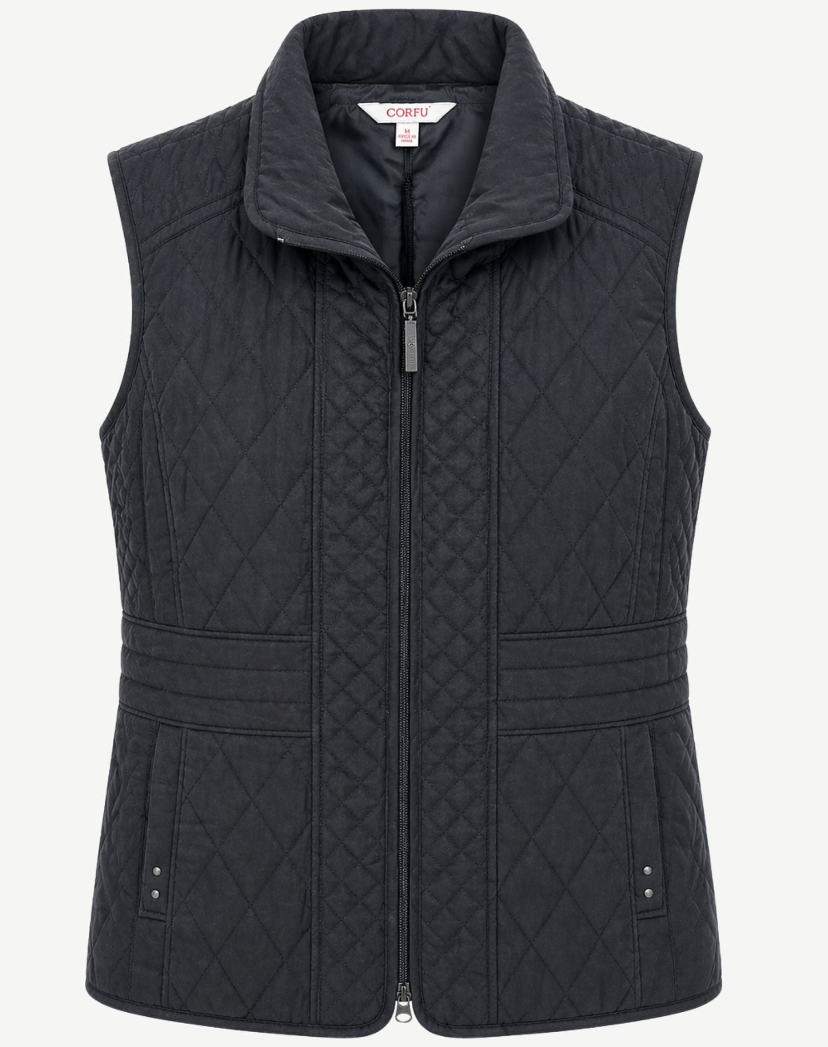 Black Poly Nylon Vest Corfu Jeans