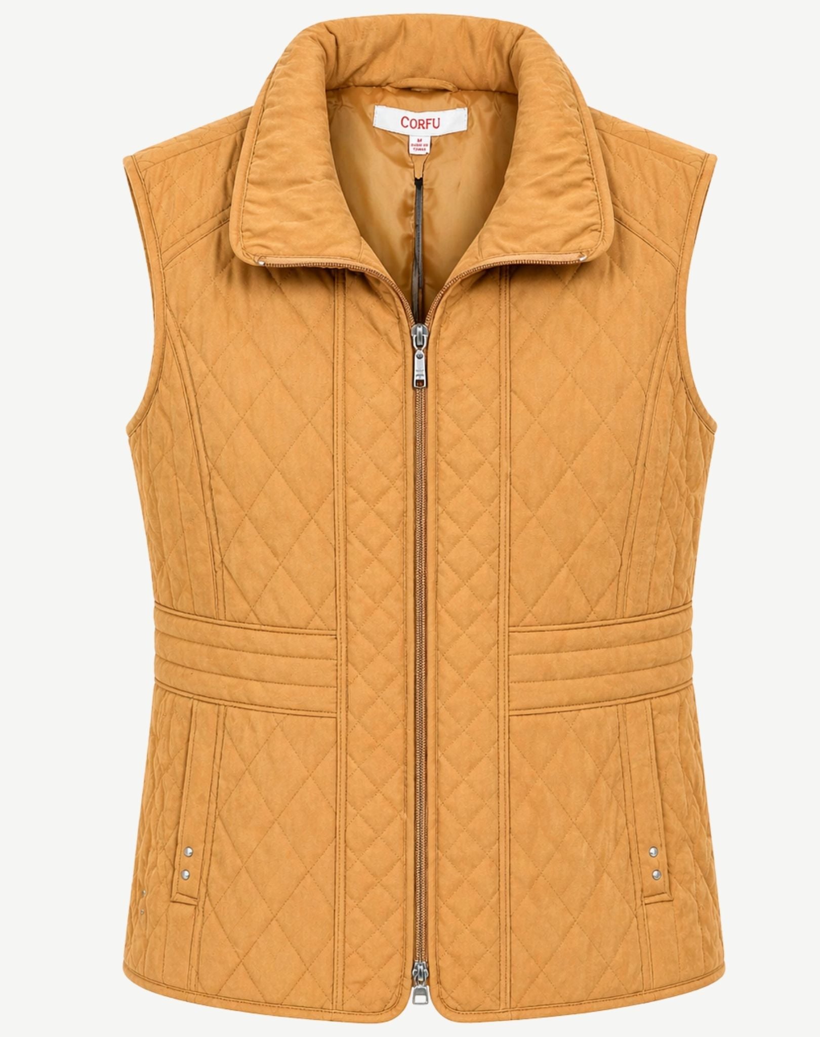 Camel Poly Nylon Vest Corfu Jeans