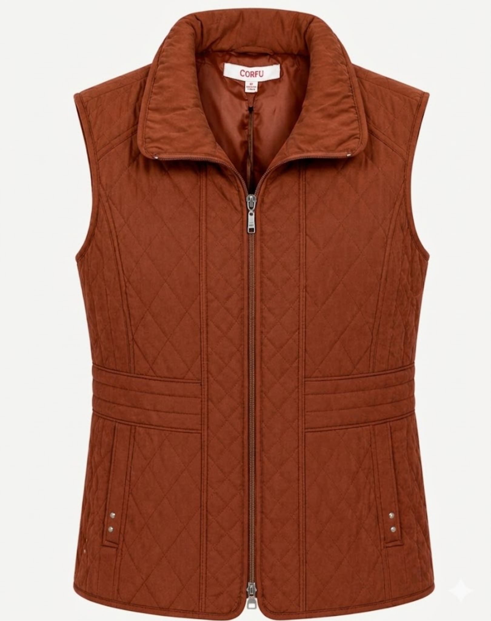 Chesnut Poly Nylon Vest Corfu Jeans