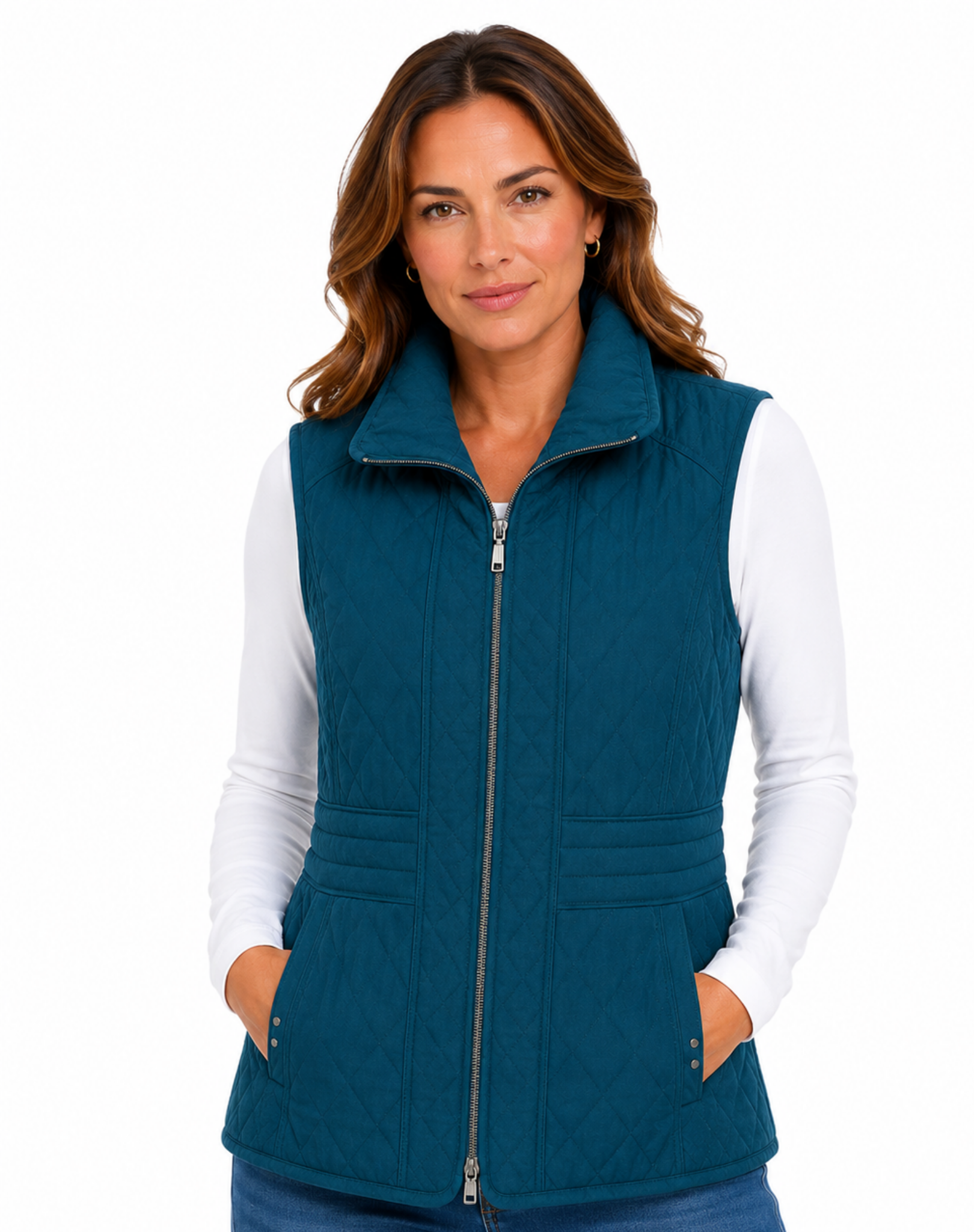 Deep Lagoon Poly Nylon Vest Corfu Jeans