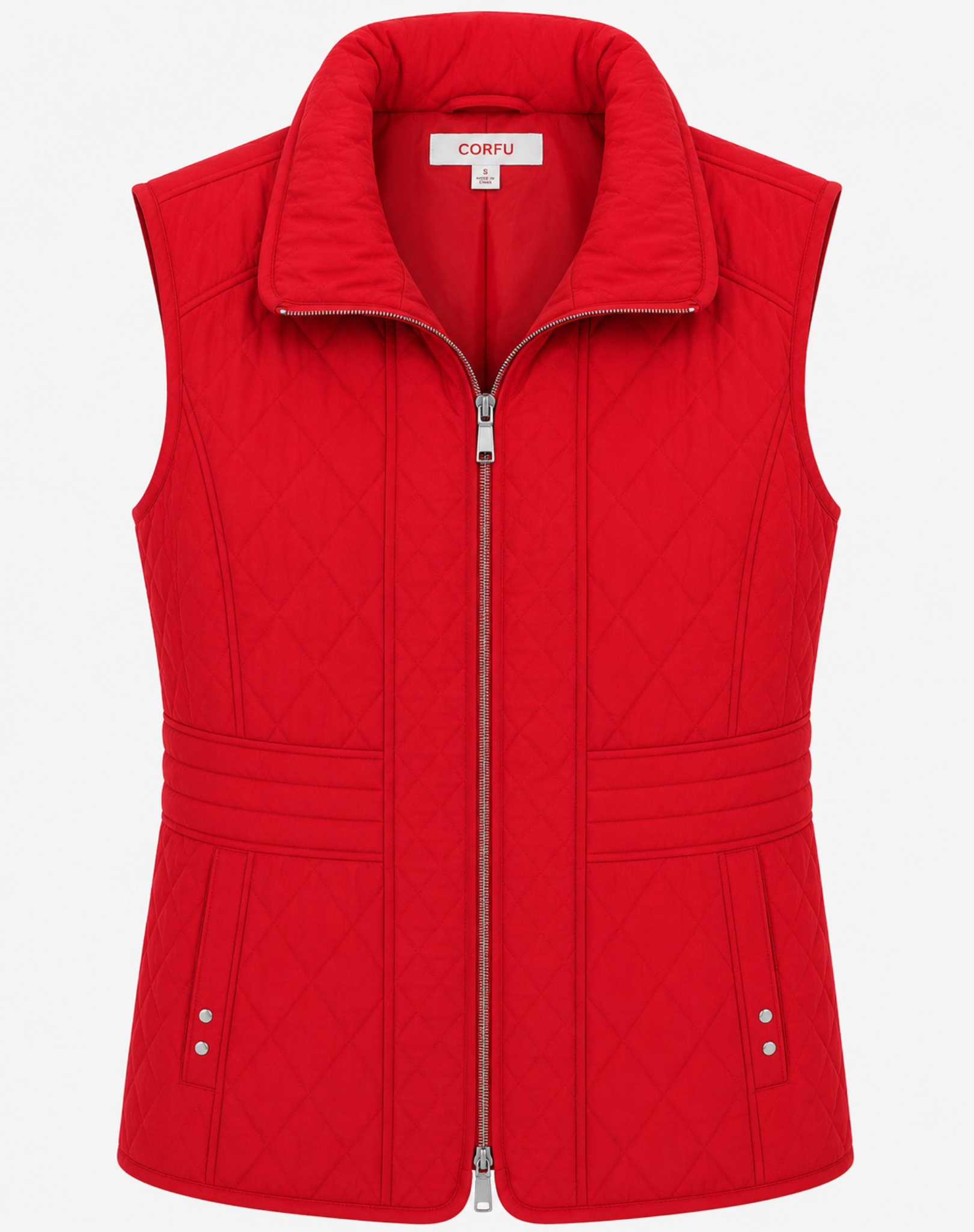 Red Poly Nylon Vest Corfu Jeans