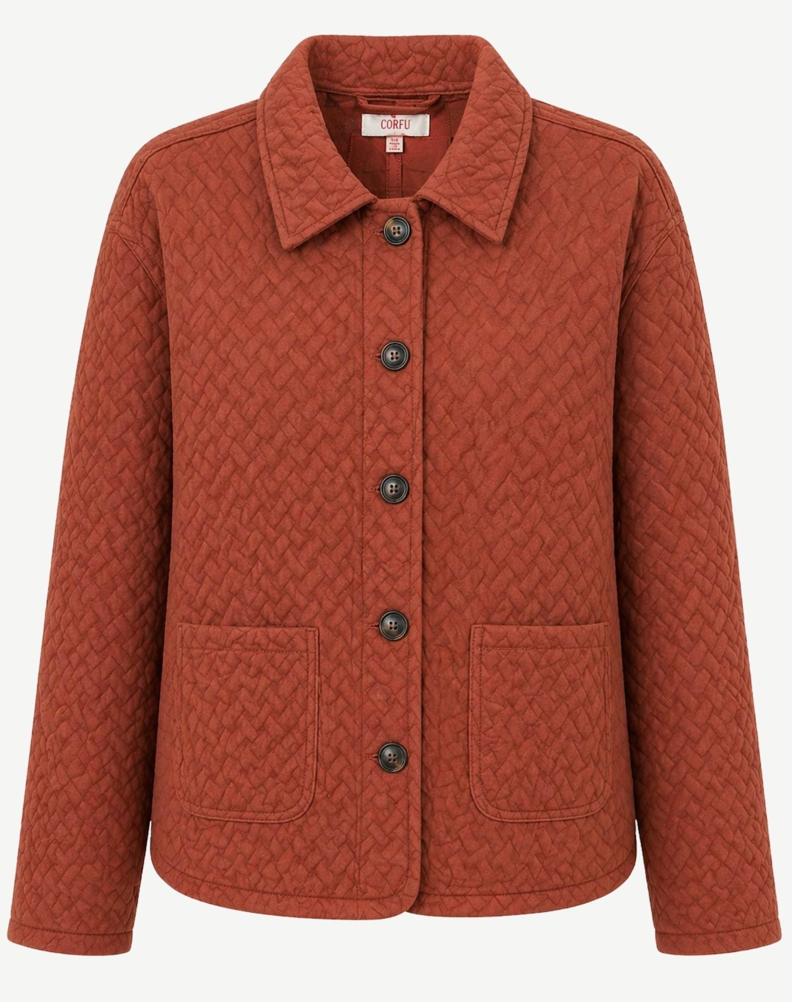 Burnt Maple Quilted Knit Jacket Corfu Jeans