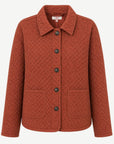 Burnt Maple Quilted Knit Jacket Corfu Jeans