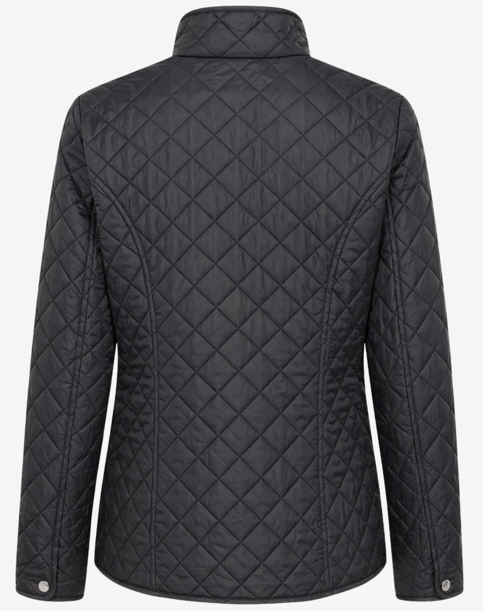 Black Brown Long Length Quilted Jacket Corfu Jeans
