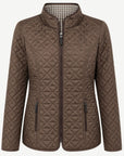 Brown Brown Long Length Quilted Jacket Corfu Jeans