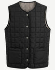 Black Brown Reversible Quilted Vest Corfu Jeans