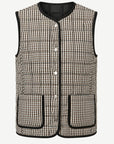 Black Brown Reversible Quilted Vest Corfu Jeans