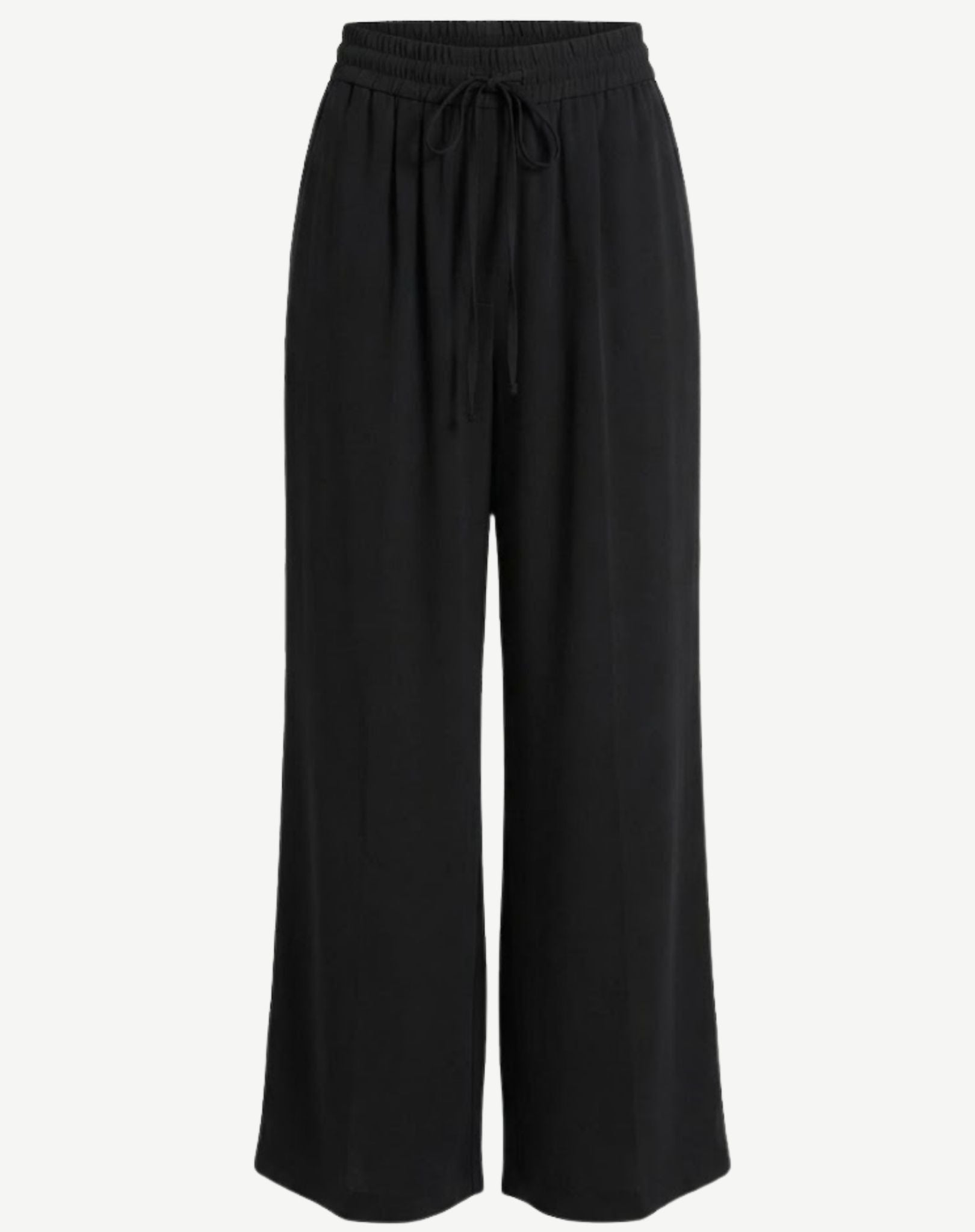 Black Soft Dressing Wide Leg Elasticated Pants Corfu Jeans