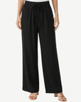 Black Soft Dressing Wide Leg Elasticated Pants Corfu Jeans