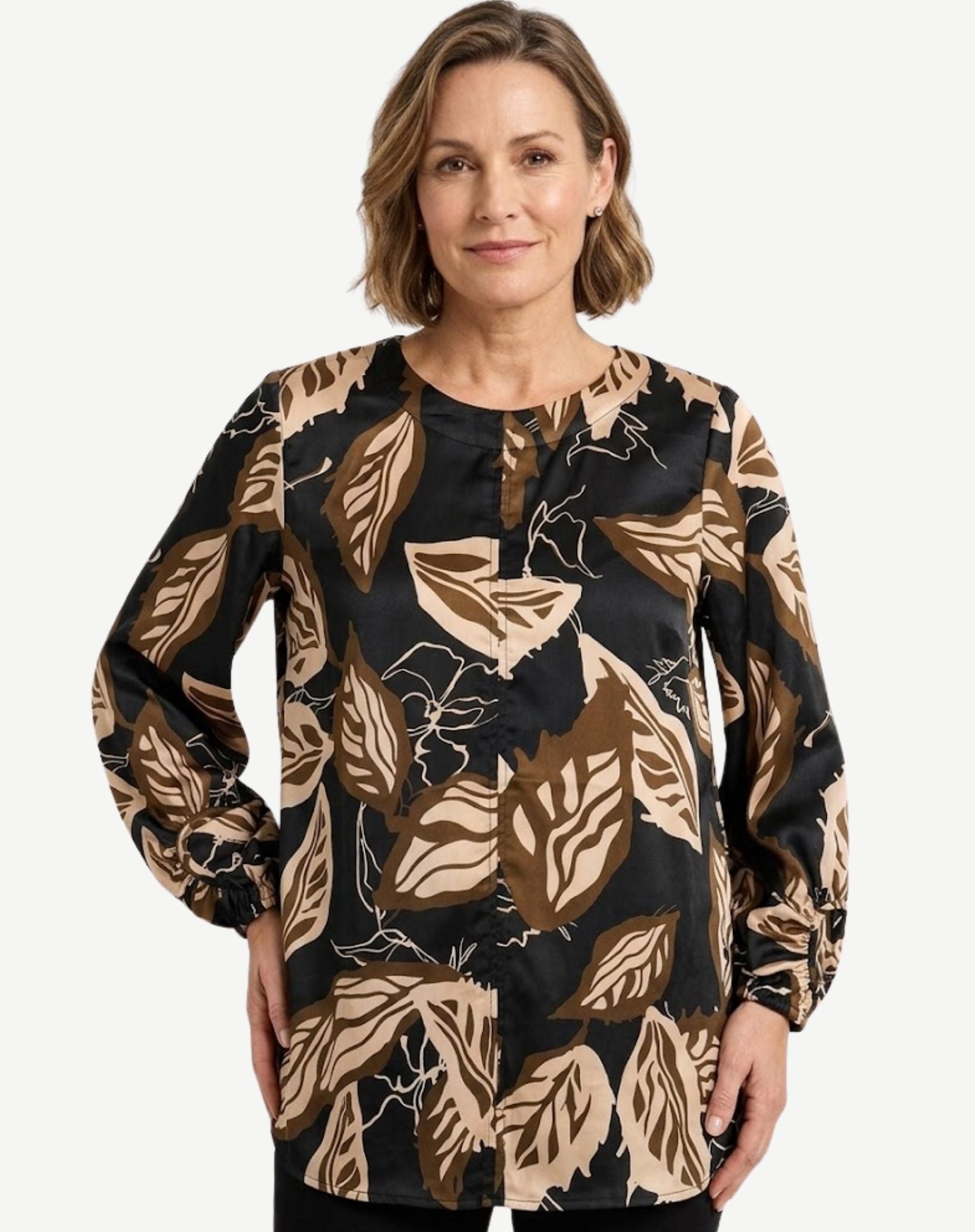 Gilded Petal Printed Soft Dressing Blouse Corfu Jeans