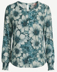 Teal Bloom Soft Floral Blouse Corfu Jeans