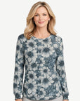 Teal Bloom Soft Floral Blouse Corfu Jeans