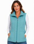 New Teal Poly Nylon Vest Corfu Jeans
