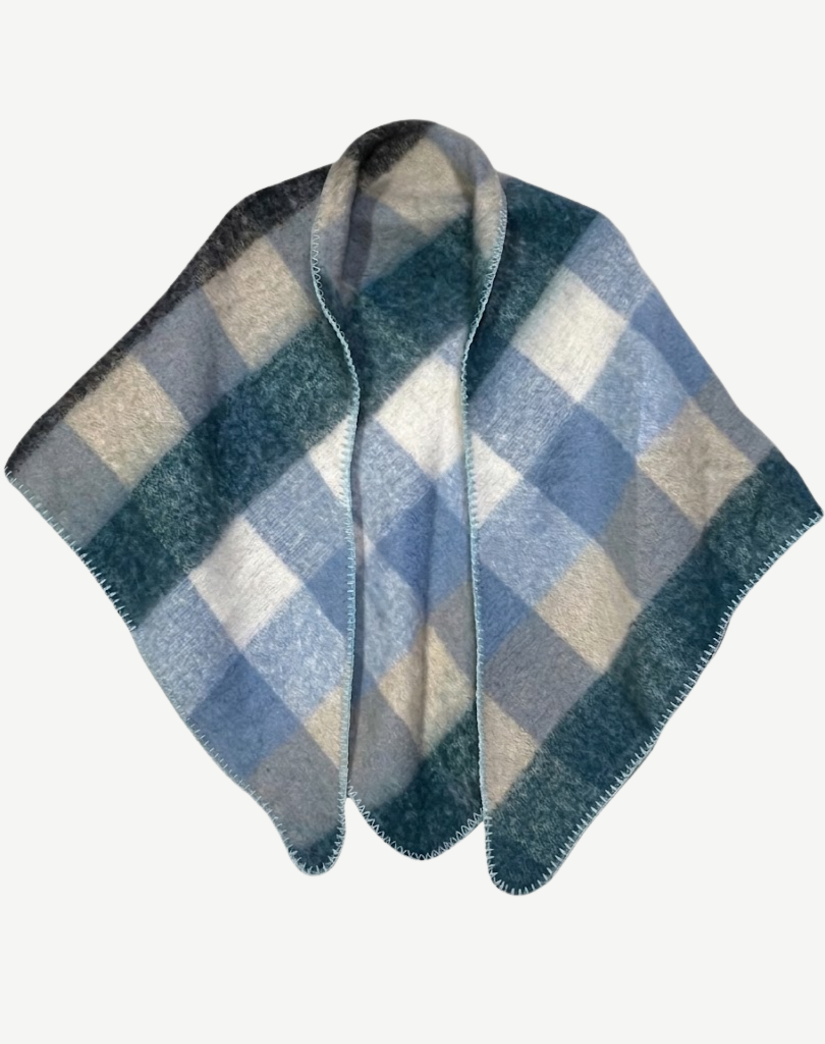 Winter Blues Checked Blanket Cape Corfu Easy Living