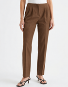 Caramel Stretch Sateen Tapered Pants