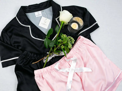 Anastasia | Pink and White 2 Piece Pyjama Short Sleeve Corfu Jeans