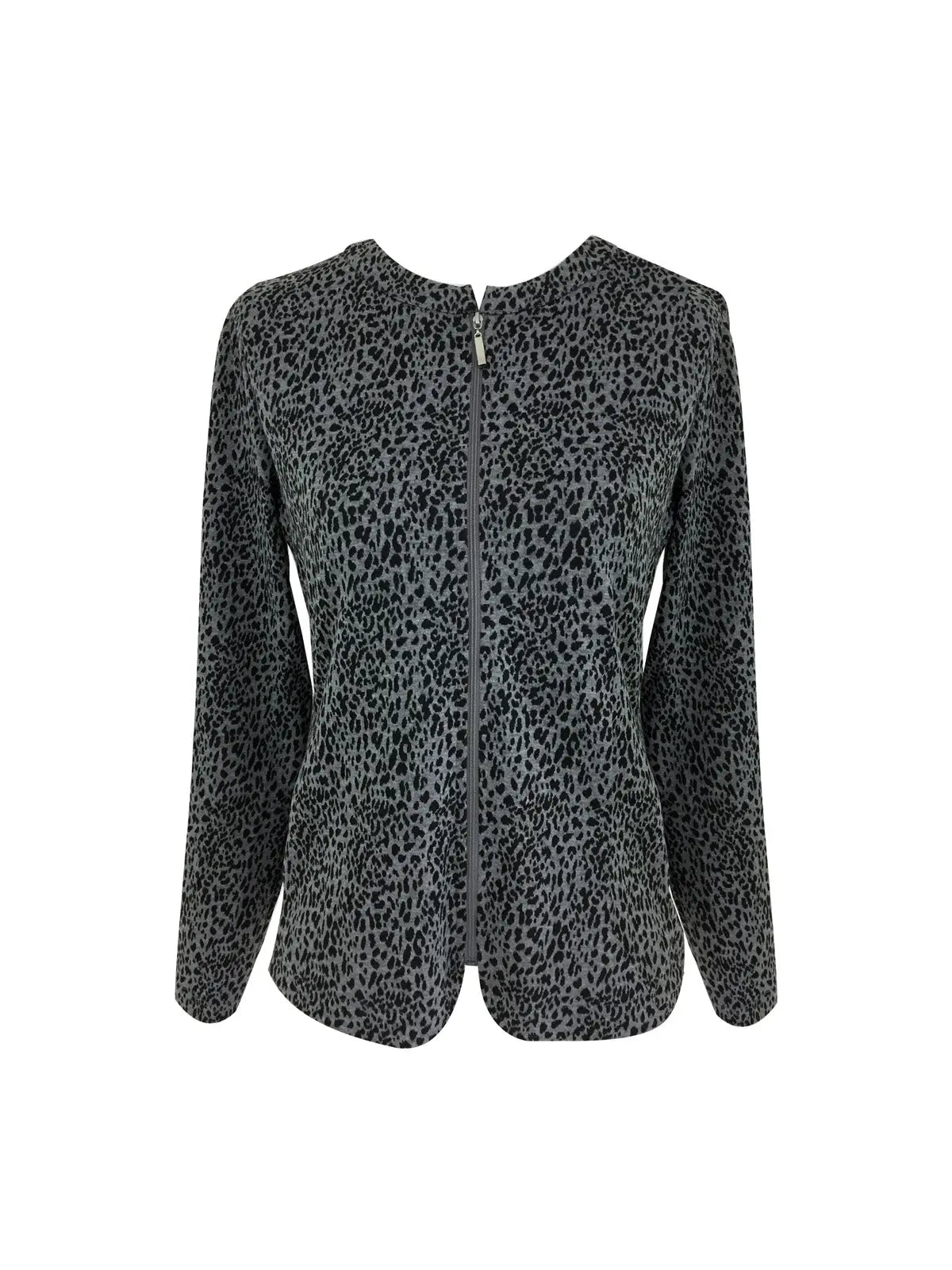 Black Cheetah Print Zip Jacket Corfu Jeans