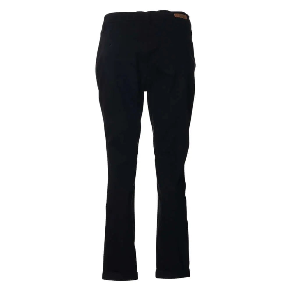 Black Winter Stretch Twill Trousers Corfu Jeans