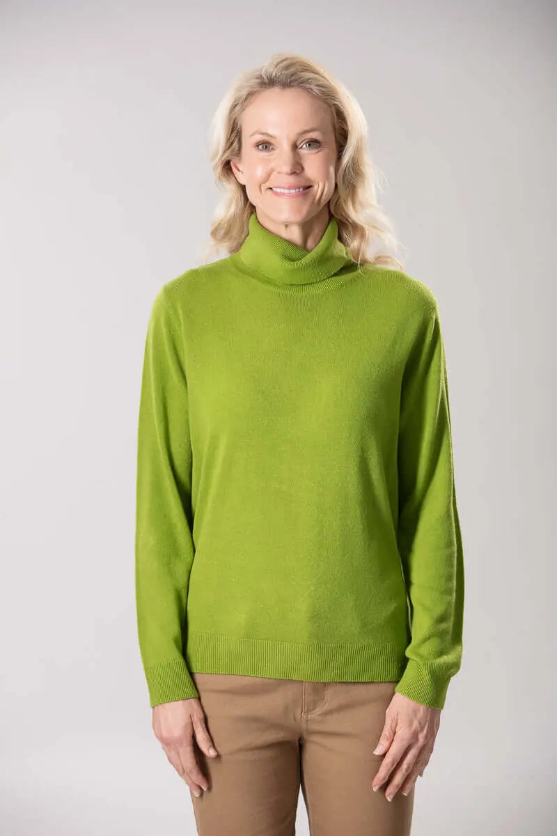 Chartreuse Feathersoft Knit Jumper Corfu Jeans