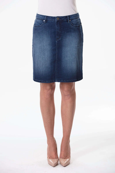 Clara French Blue Denim Skirt W04B5198 Corfu Jeans