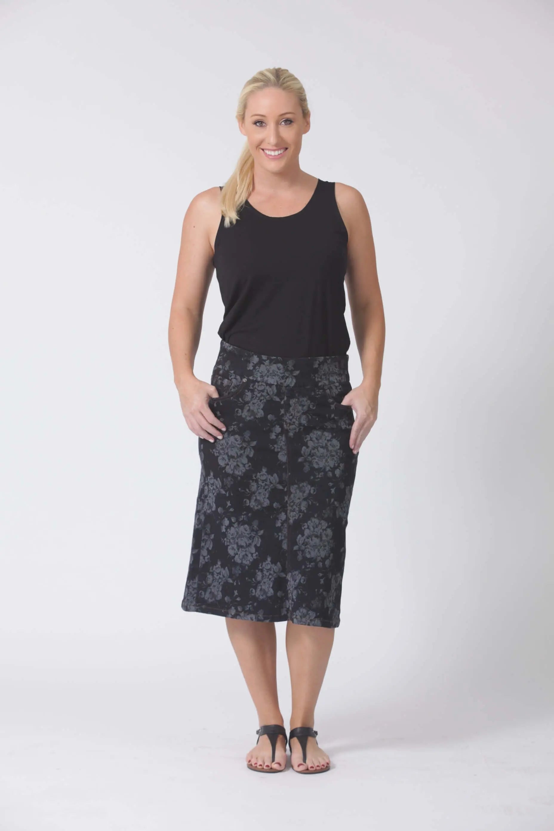 Deep Sea Jacquard Denim Skirt Corfu Easy Living