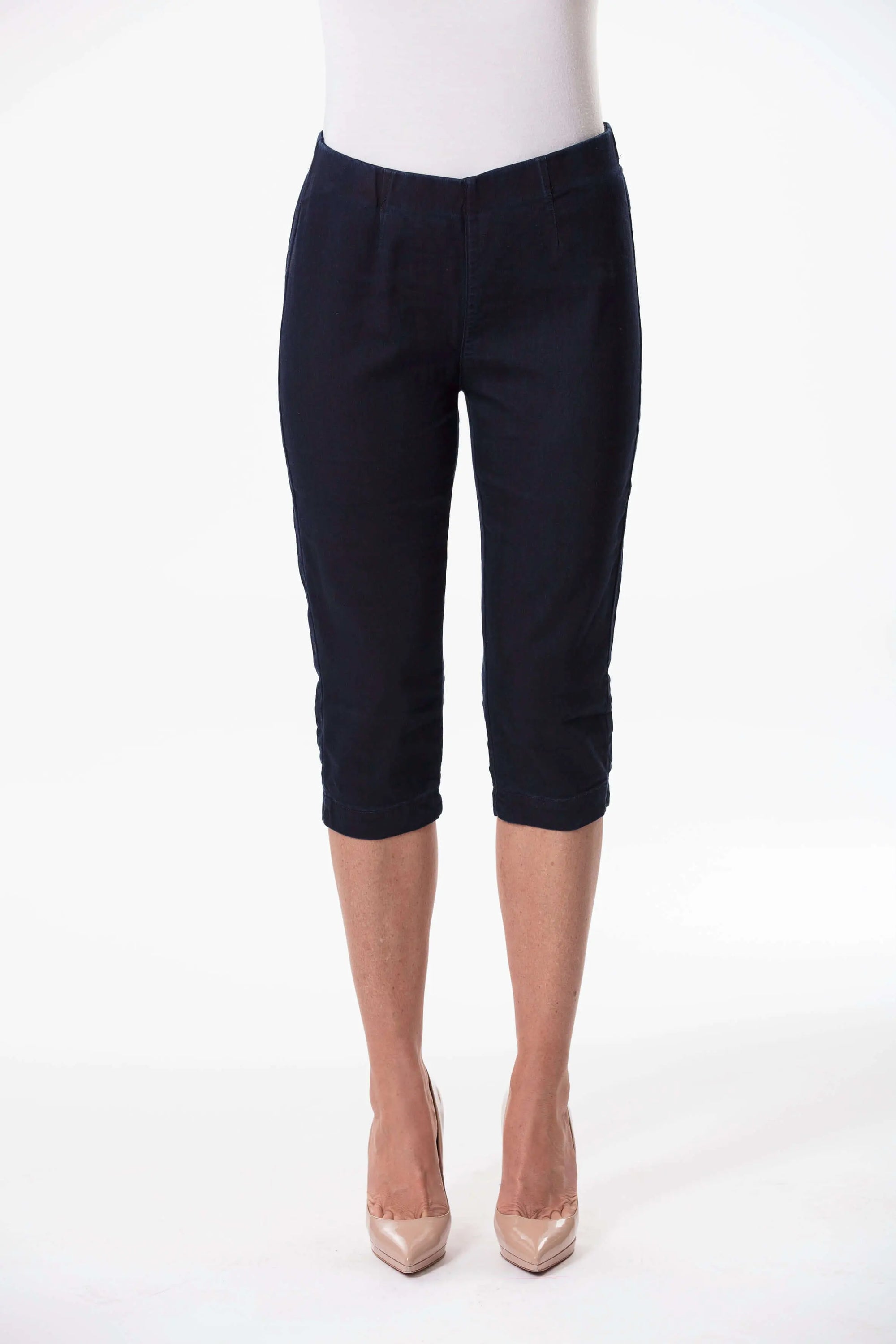Delta Blue Wash Stretch Knee Skimmer Crop Jeans Corfu Easy Living