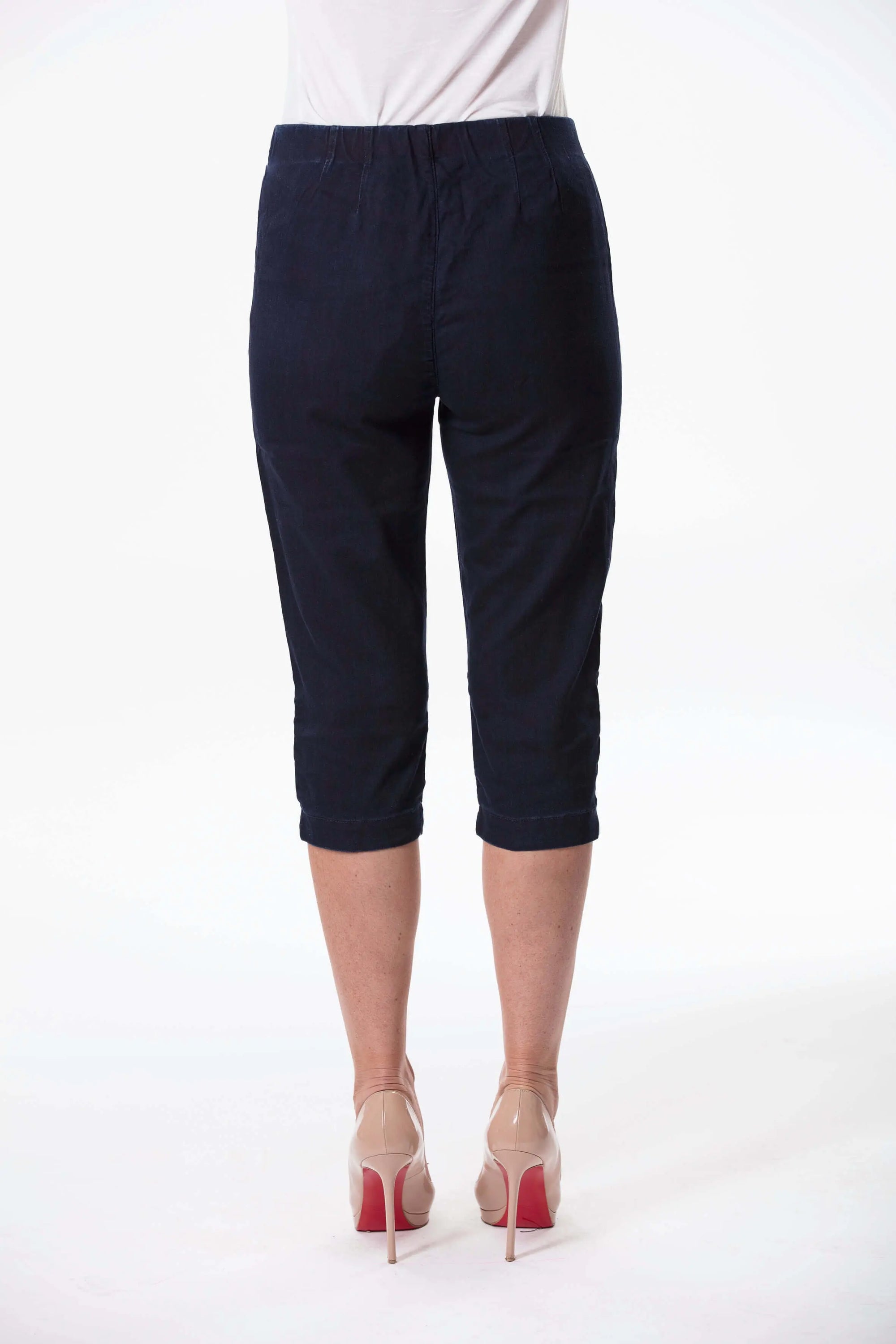 Delta Blue Wash Stretch Knee Skimmer Crop Jeans Corfu Easy Living