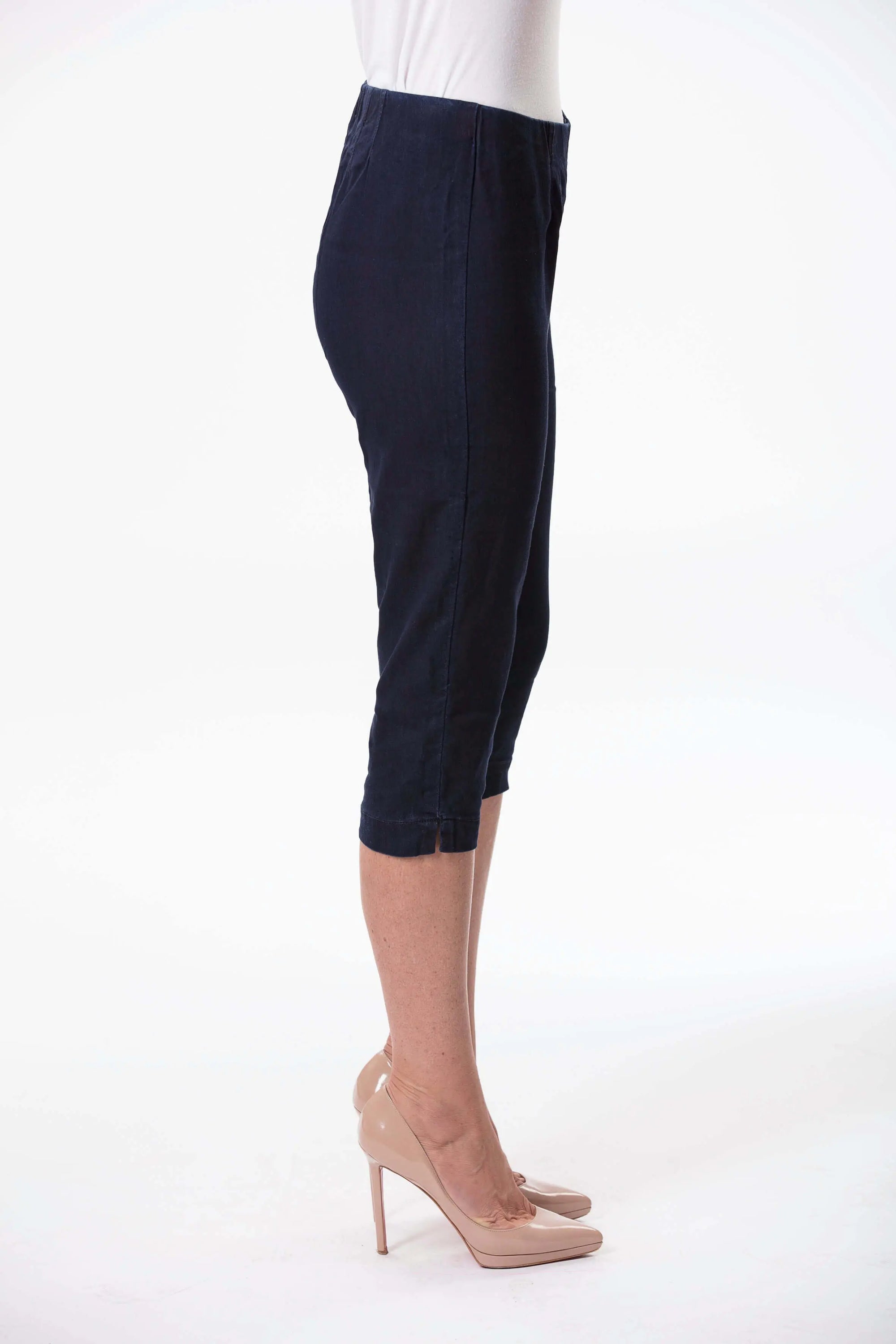 Delta Blue Wash Stretch Knee Skimmer Crop Jeans Corfu Easy Living