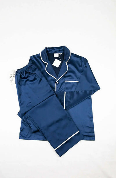 Helena - Navy 2 Piece Pyjama Long Sleeve Corfu Jeans