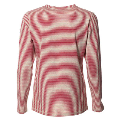 Red Cotton Dyed Stripe Long Sleeve Top Corfu Jeans