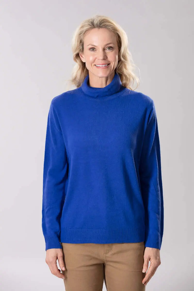 Royal Feathersoft Knit Turtleneck Corfu Jeans